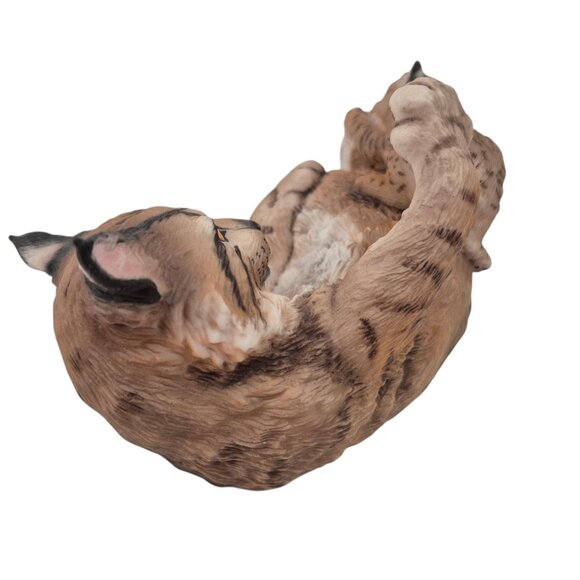 Playful Morning Lynx Cat And Kitten Porcelain Figurine Nicholas Wilson National - Picture 3 of 10